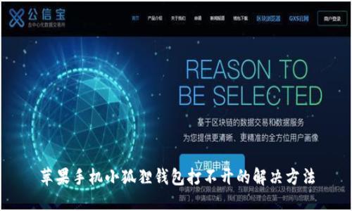 苹果手机小狐狸钱包打不开的解决方法